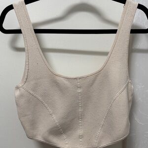 Banana Republic Cream Crop Top